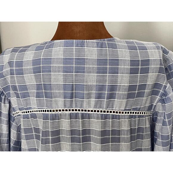 Free People Sz L Time Out Tunic Top Cotton Peasant Boho Feminine Lace Prairie - Picture 12 of 15